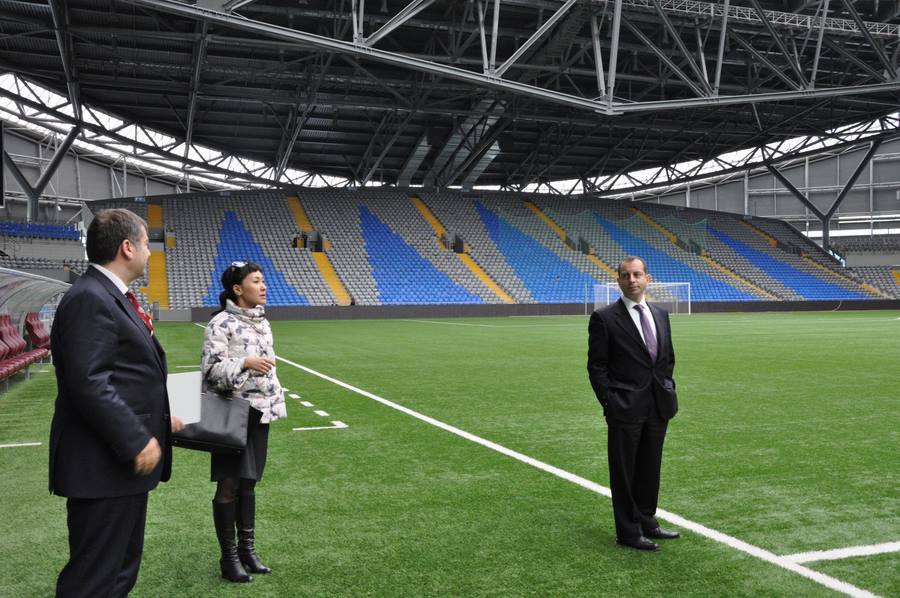 Galatasaray visiting the Saryarka cycling track and the Astana Arena stadium