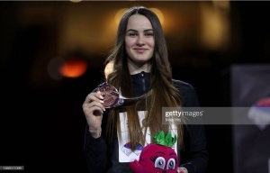 The first medal of Kazakhstan at the world championship in high jump