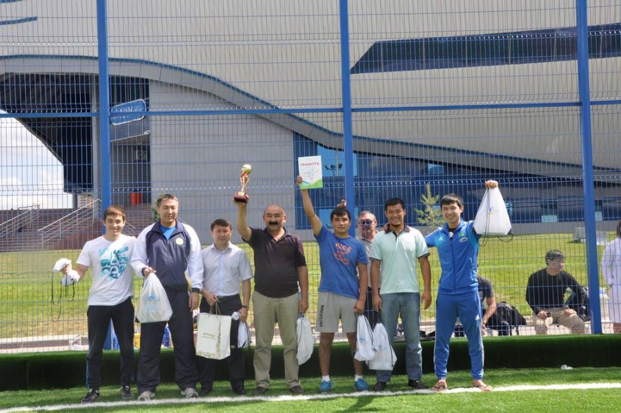 Cycle track Saryarka opened to the Sport Day new mini-soccer fields