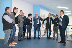 Team Sponsors "Pro Team Astana" on a visit to the Olympic Training Center in cycling