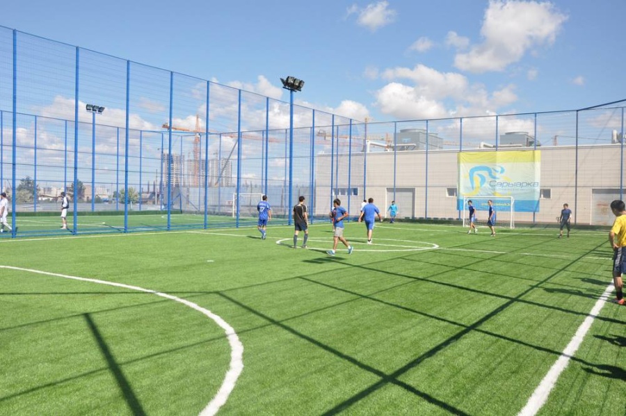 Cycle track Saryarka opened to the Sport Day new mini-soccer fields