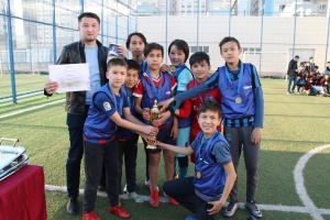 Tournament on futsal among schoolchildren held in the cycle track "Saryarka"