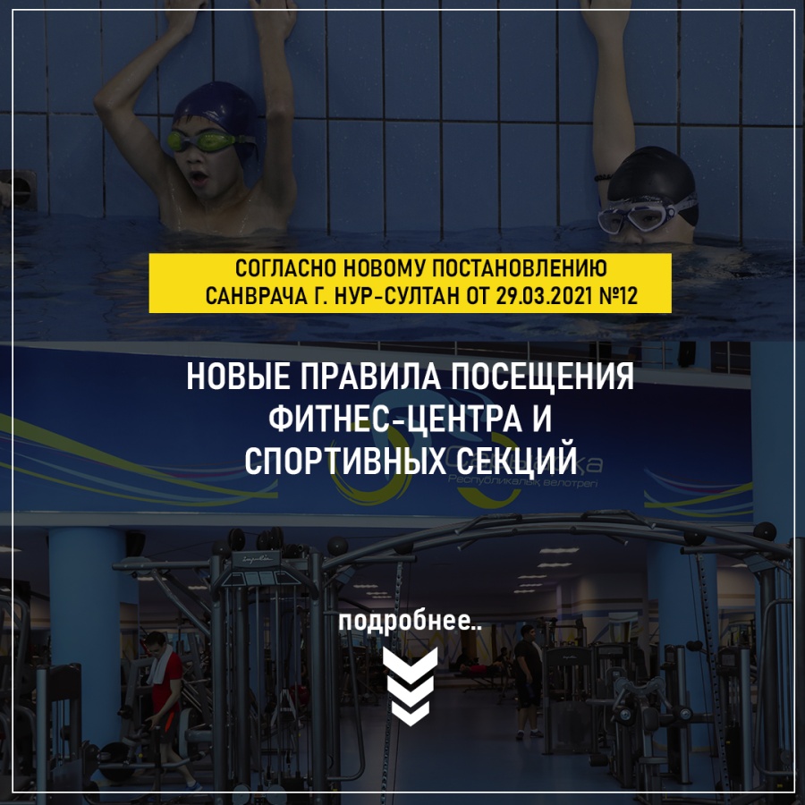Фитнес орталығы мен спорт секцияларына келудің жаңа ережелері