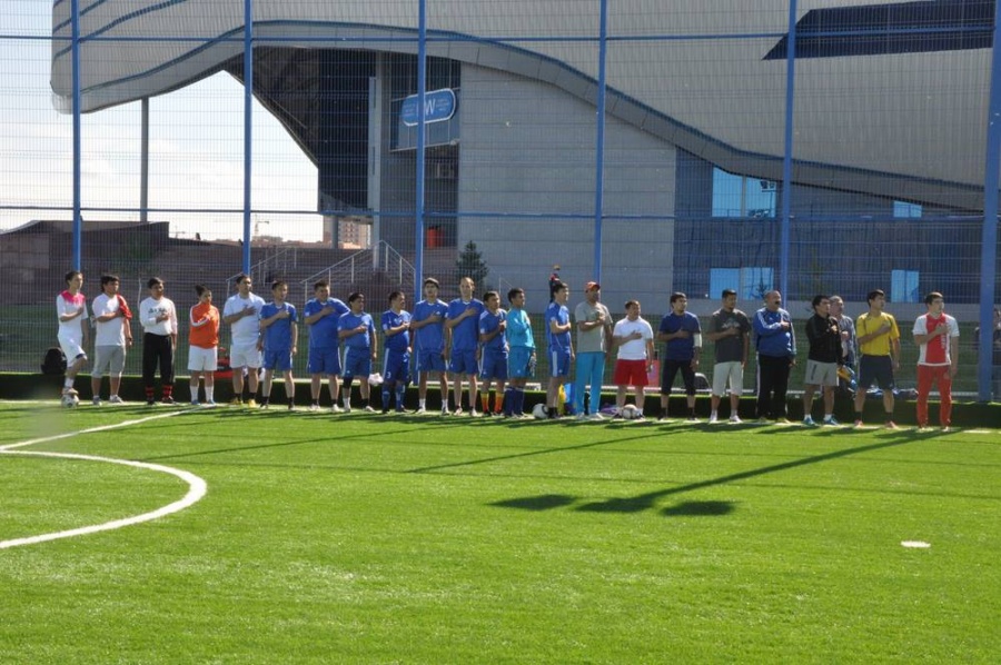 Cycle track Saryarka opened to the Sport Day new mini-soccer fields